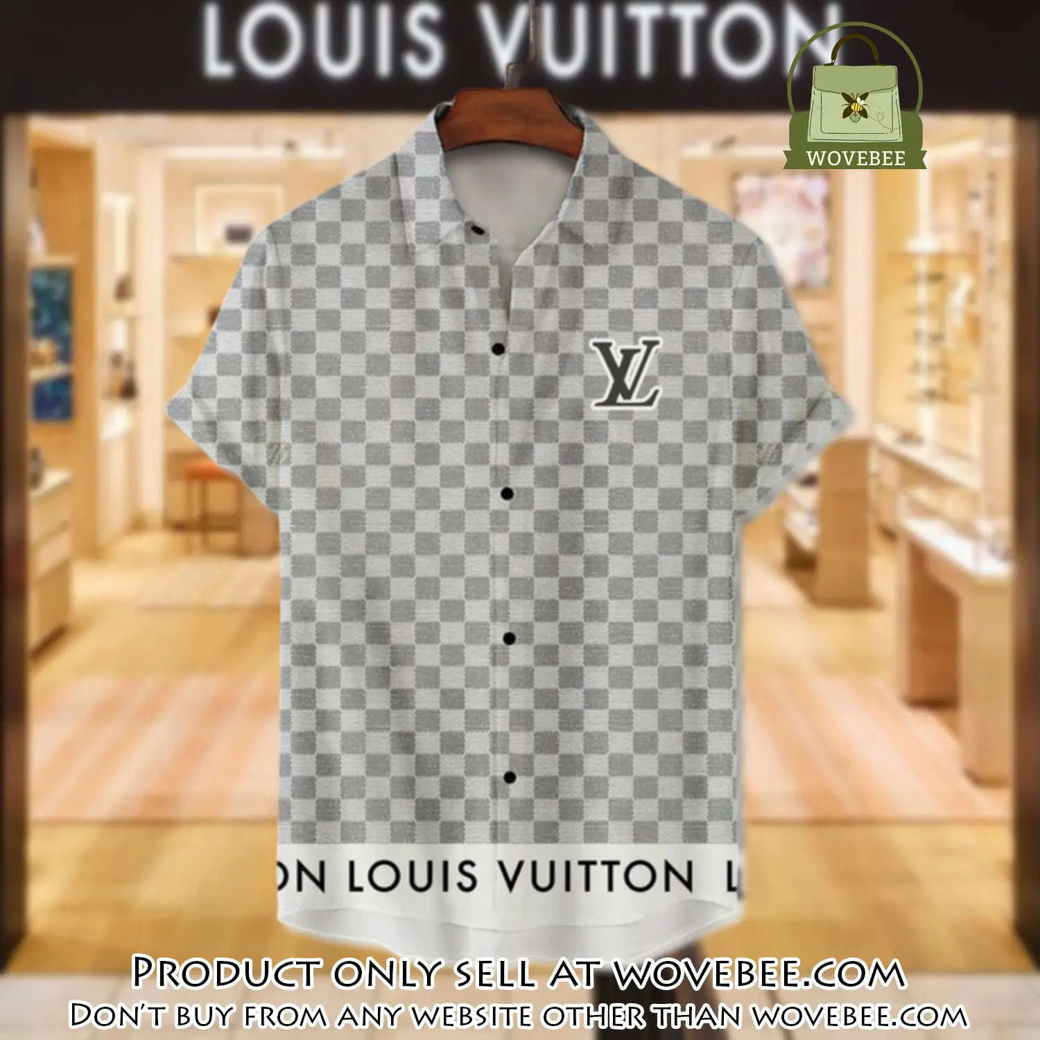 Lv louis vuitton luxury hawaiian shirt & short set lhs1201 wvb5259125